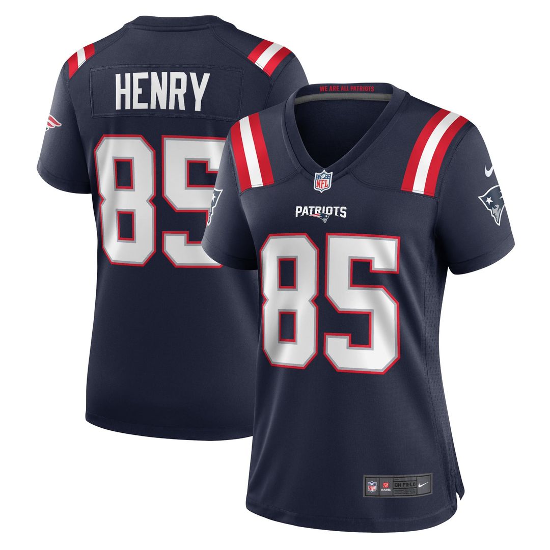 Women's Nike New England Patriots Hunter Henry Navy Game NFL Jersey