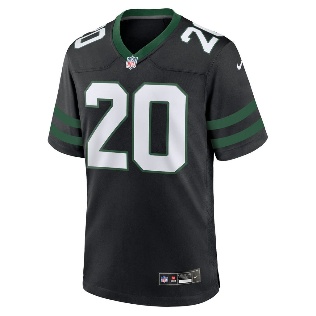 Men's Nike New York Jets Breece Hall Legacy Black Alternate Game NFL Jersey