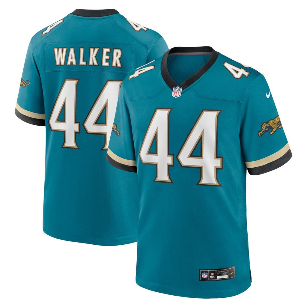 Men's Nike Jacksonville Jaguars Travon Walker Teal Prowler Throwback Player Game NFL Jersey