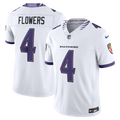 Men's Nike Baltimore Ravens Zay Flowers White Vapor F.U.S.E. Stitched Limited NFL Jersey