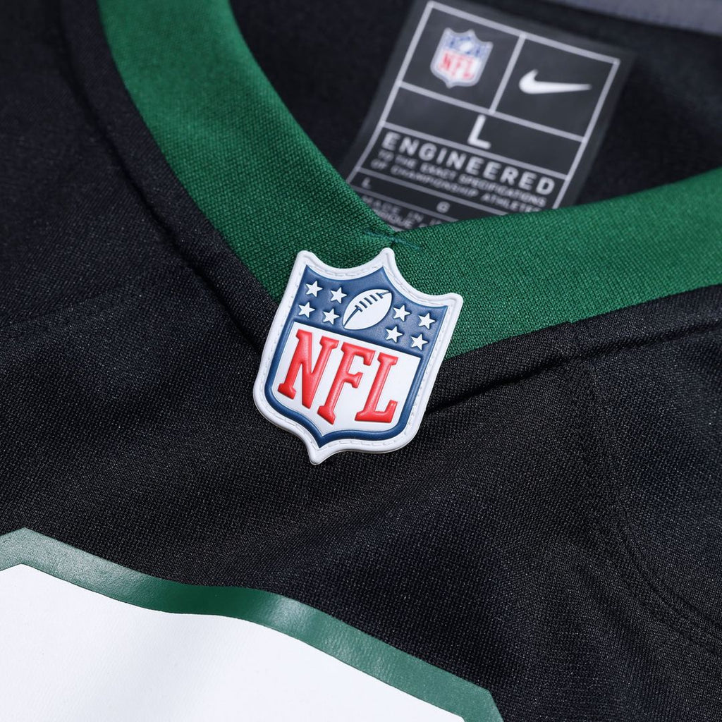 Men's Nike New York Jets Breece Hall Legacy Black Alternate Game NFL Jersey