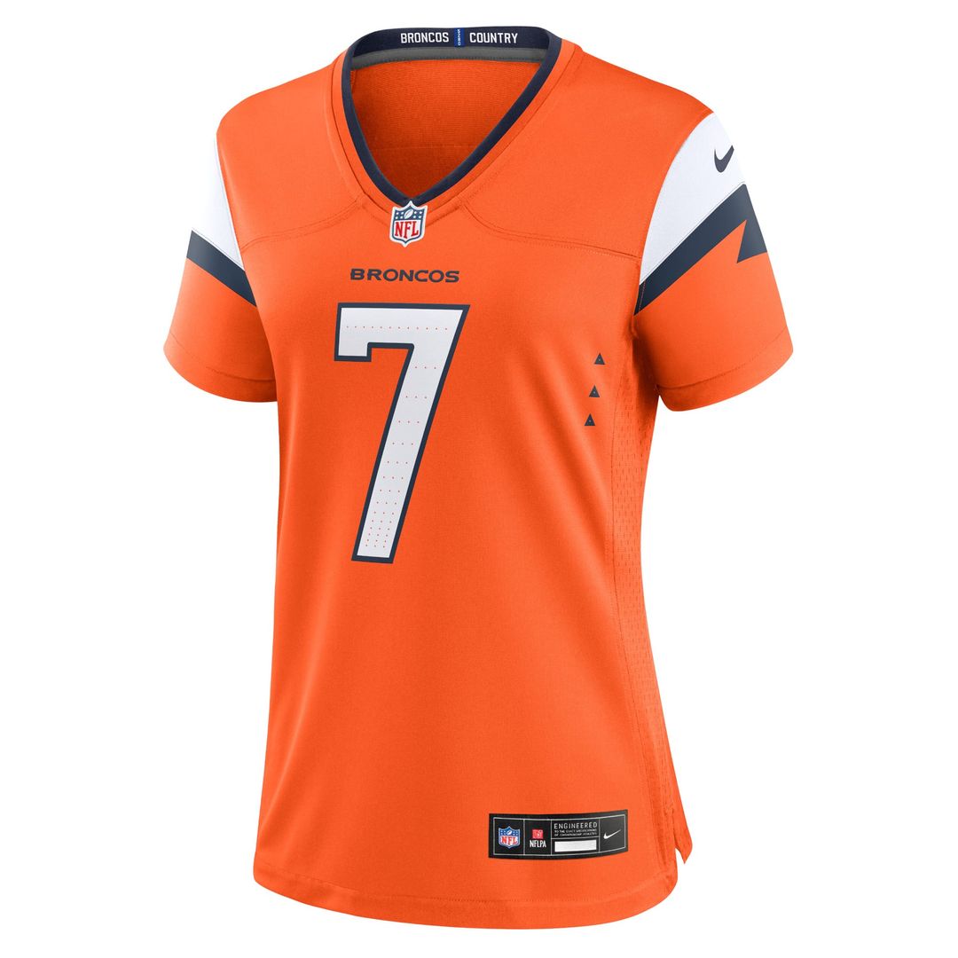 Women's Nike Denver Broncos John Elway Orange Team Retired Player Game NFL Jersey