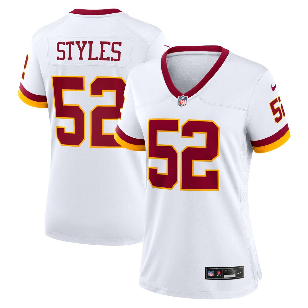 Women's Nike Washington Commanders Sonny Styles White Game Super Bowl Era NFL Jersey