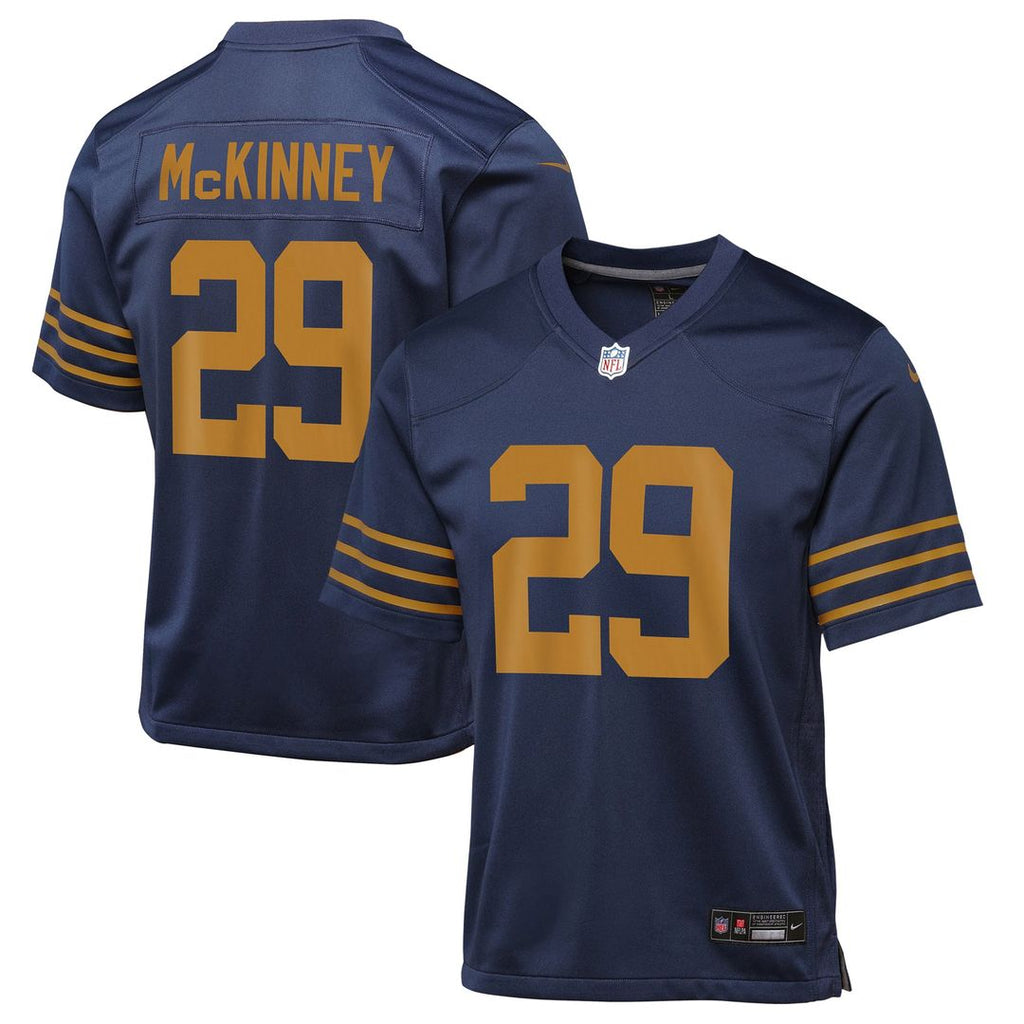 Youth Nike Green Bay Packers Xavier McKinney Navy The 1923 Classic Game NFL Jersey