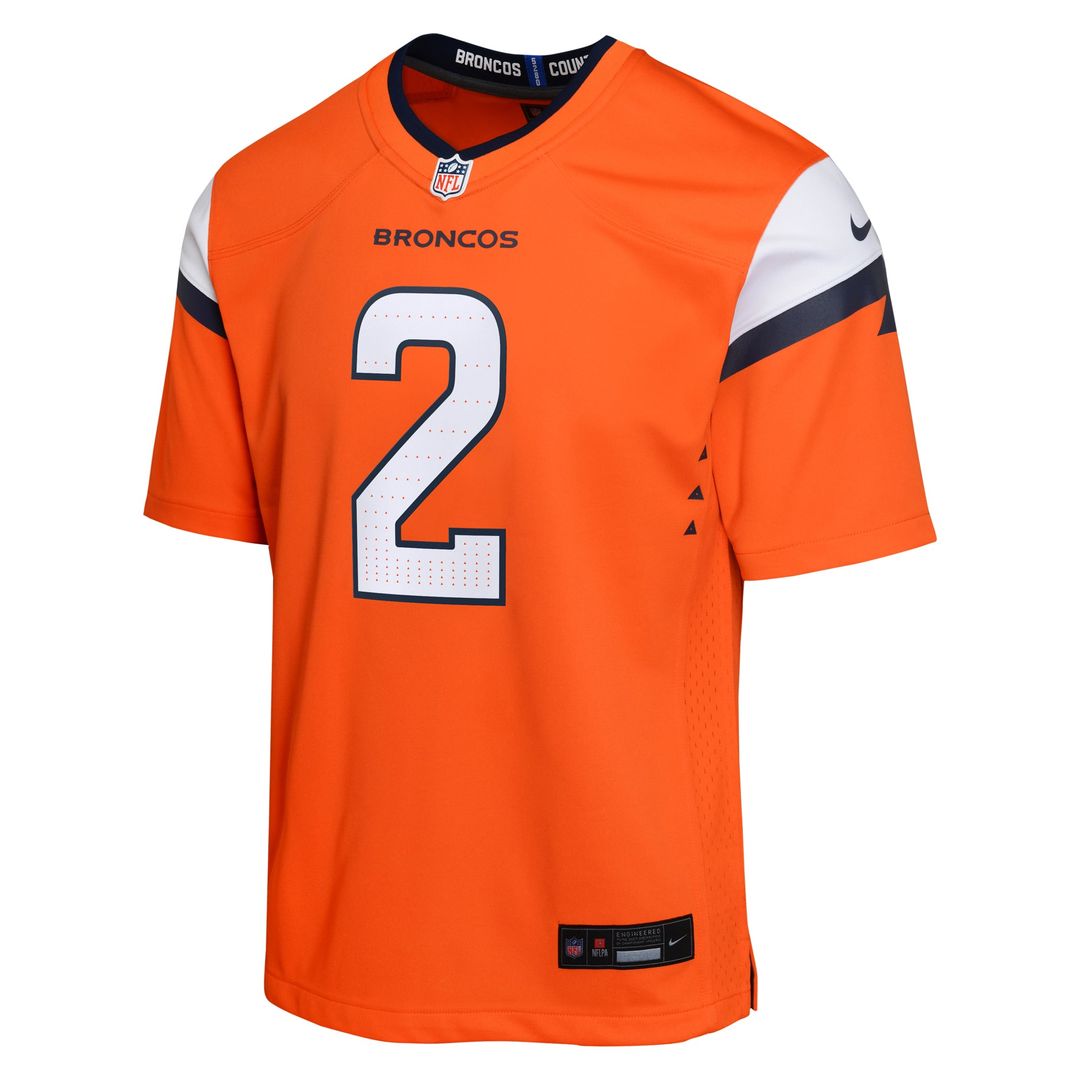 Youth Nike Denver Broncos Patrick Surtain II Orange Game NFL Jersey