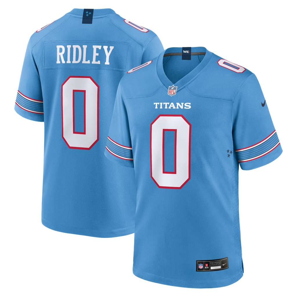 Men's Nike Tennessee Titans Calvin Ridley Light Blue Game NFL Jersey