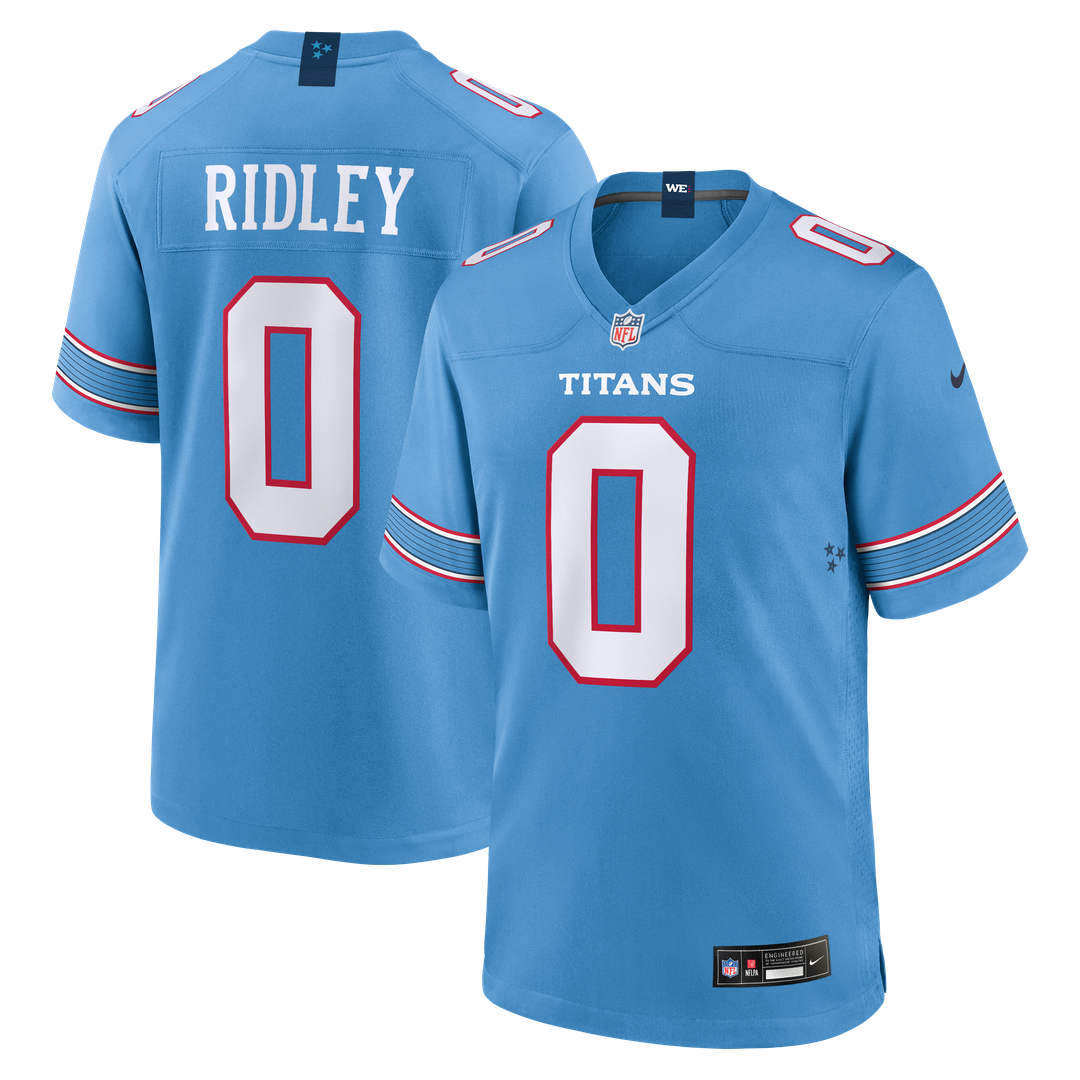 Men's Nike Tennessee Titans Calvin Ridley Light Blue Game NFL Jersey