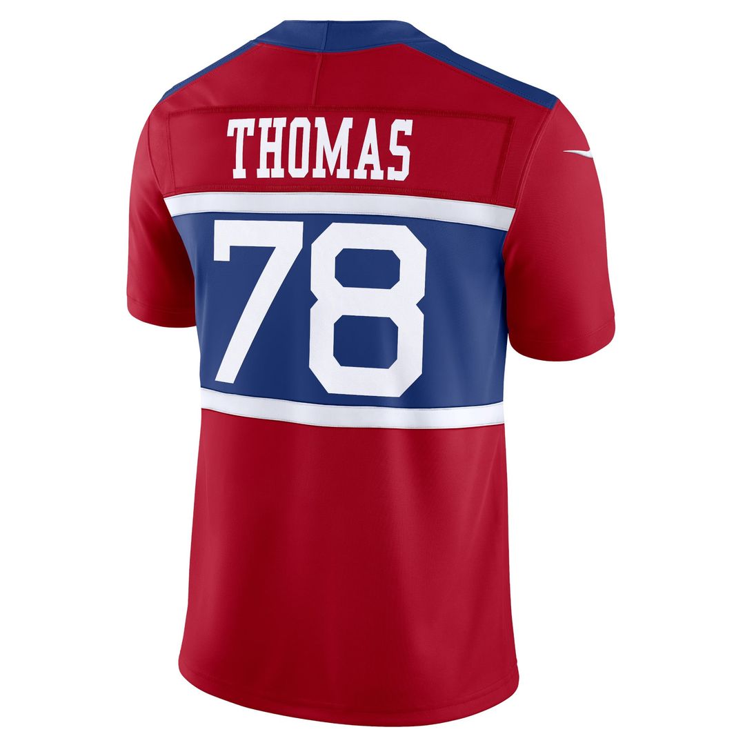 Men's Nike New York Giants Andrew Thomas Century Red Alternate Vapor F.U.S.E. Limited NFL Jersey