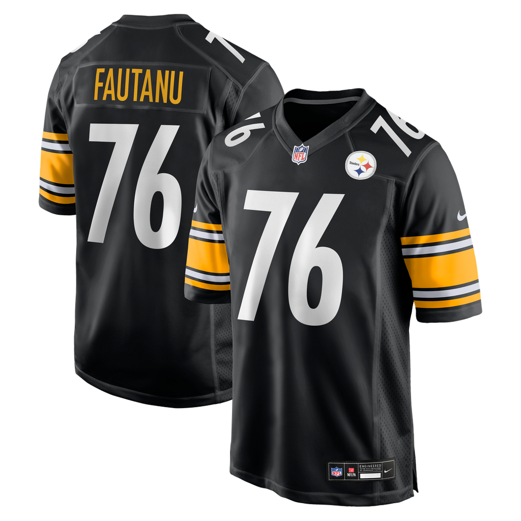 Men's Nike Pittsburgh Steelers Troy Fautanu Black Player Game NFL Jersey