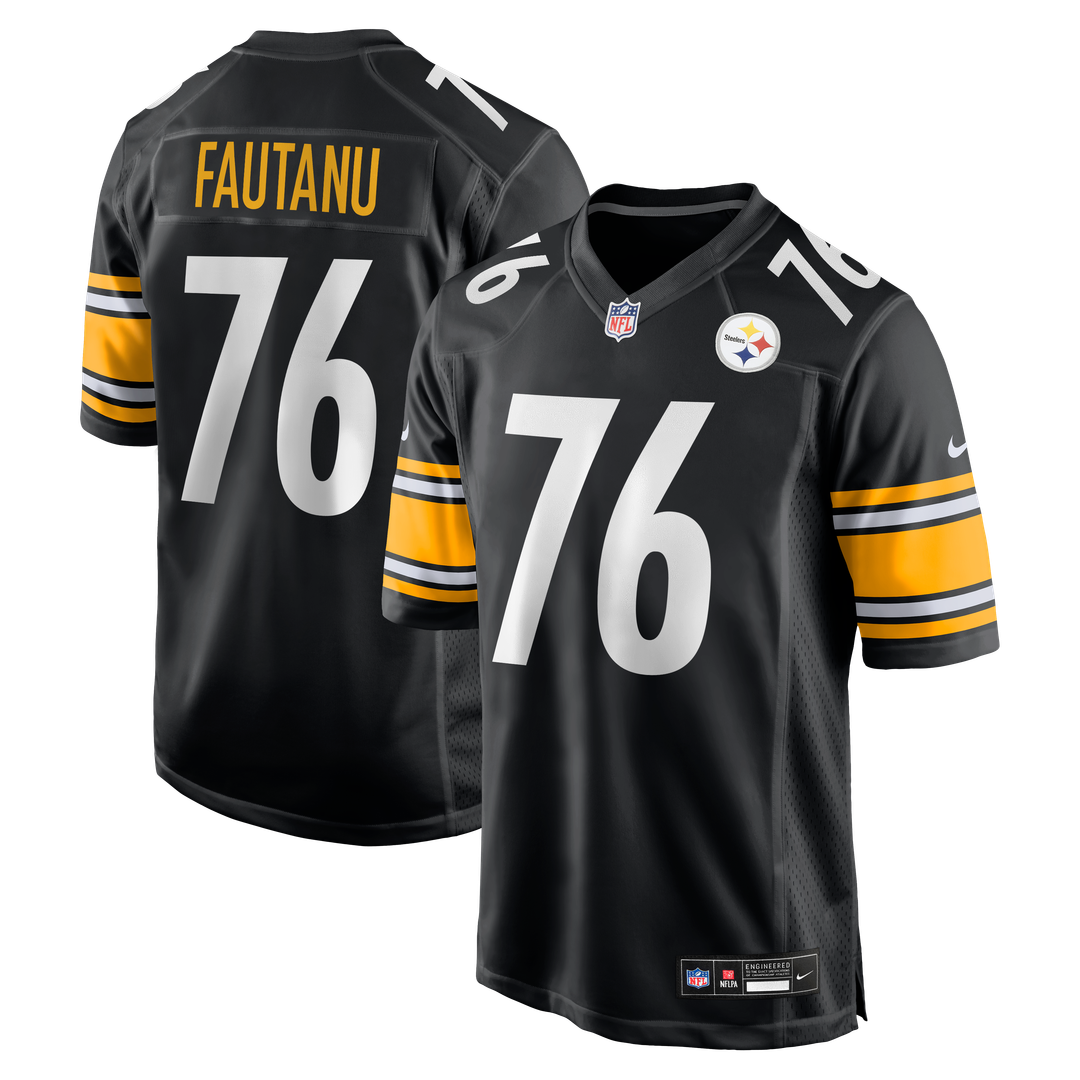 Men's Nike Pittsburgh Steelers Troy Fautanu Black Player Game NFL Jersey