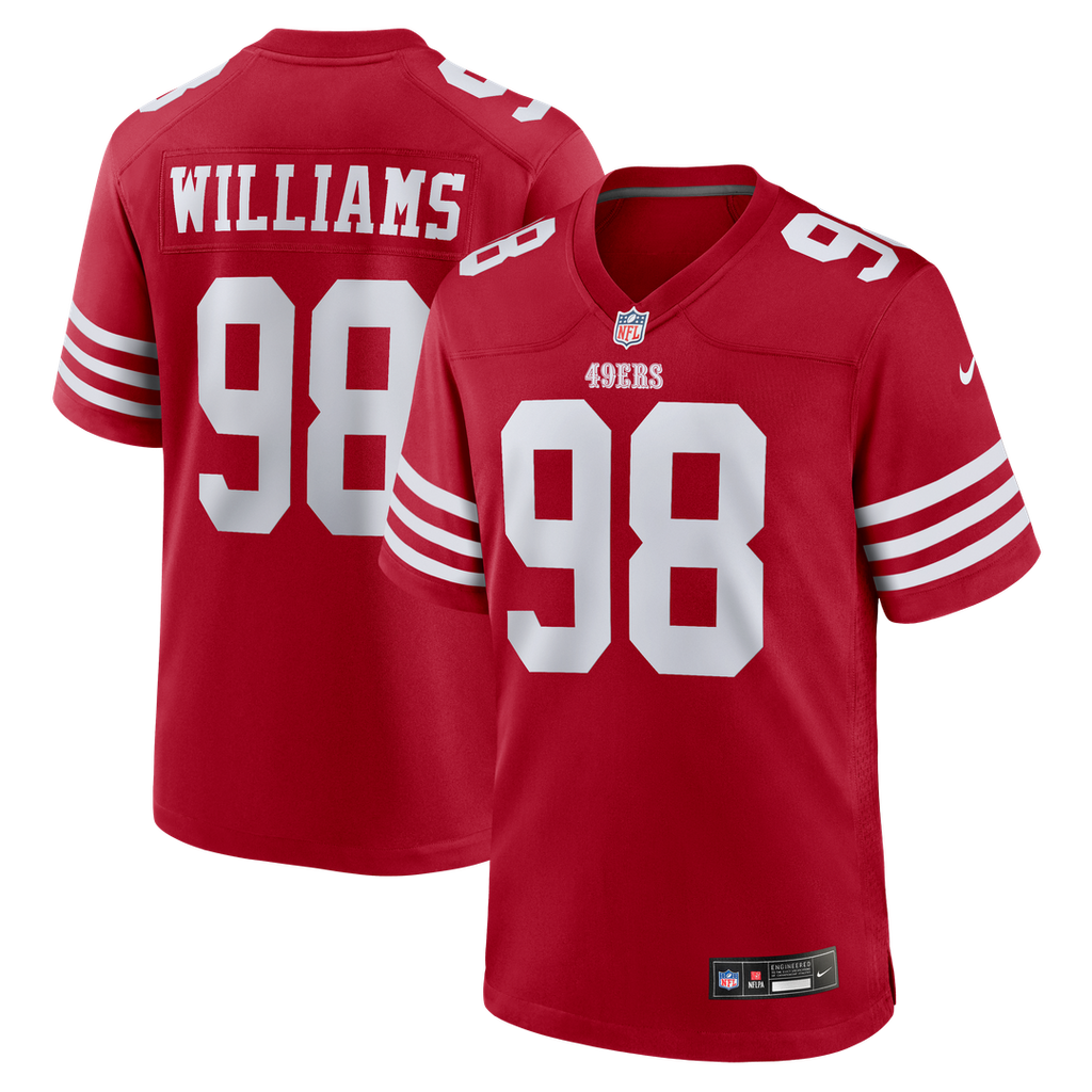 Men's Nike San Francisco 49ers Mykel Williams Scarlet Team Game NFL Jersey