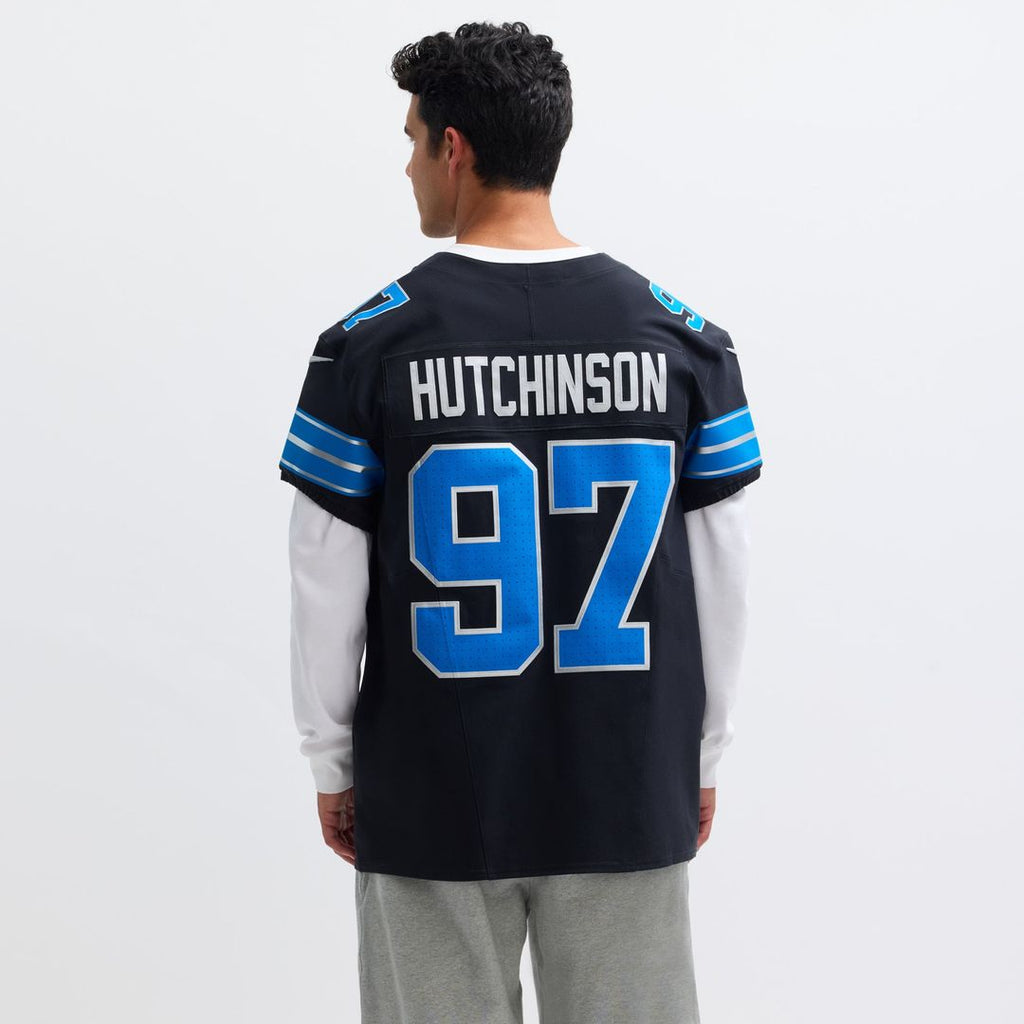 Men's Nike Detroit Lions Aidan Hutchinson Black Alternate Vapor F.U.S.E. Elite NFL Jersey
