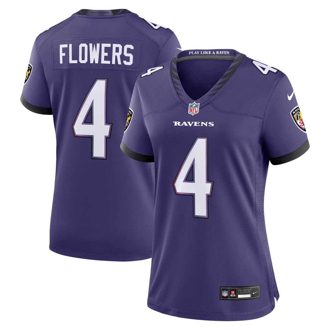 Women's Nike Baltimore Ravens Zay Flowers Black Alternate Game NFL Jersey