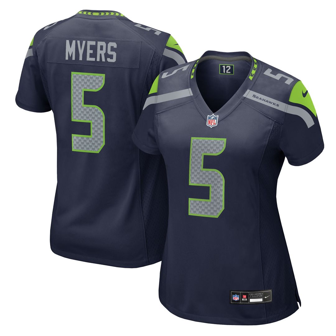 Women's Nike Seattle Seahawks Jason Myers College Navy Team Game NFL Jersey