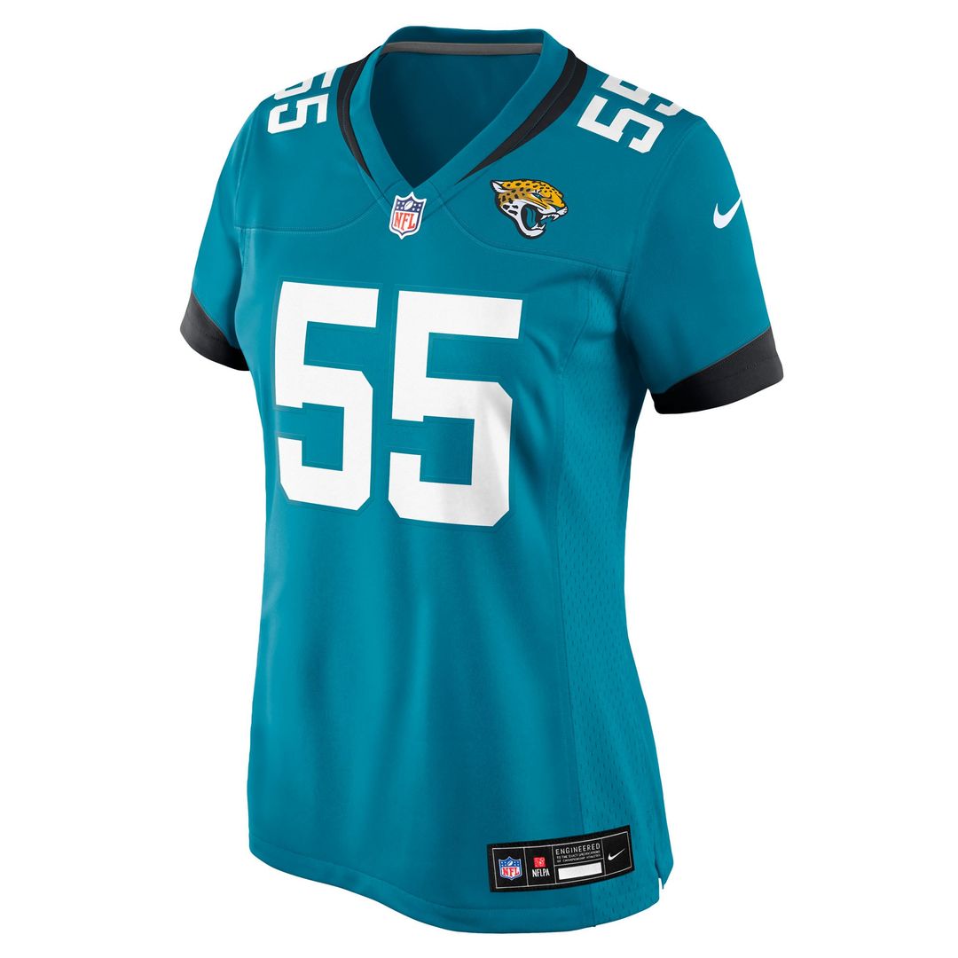 Women's Nike Jacksonville Jaguars Chuma Edoga Teal Team Game NFL Jersey