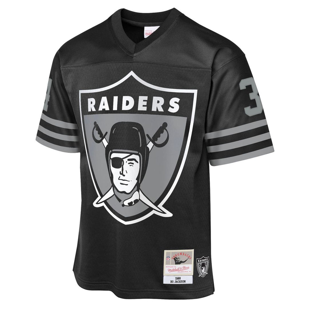 Youth Mitchell & Ness Las Vegas Raiders Bo Jackson Black 1988 Throwback Fashion NFL Jersey