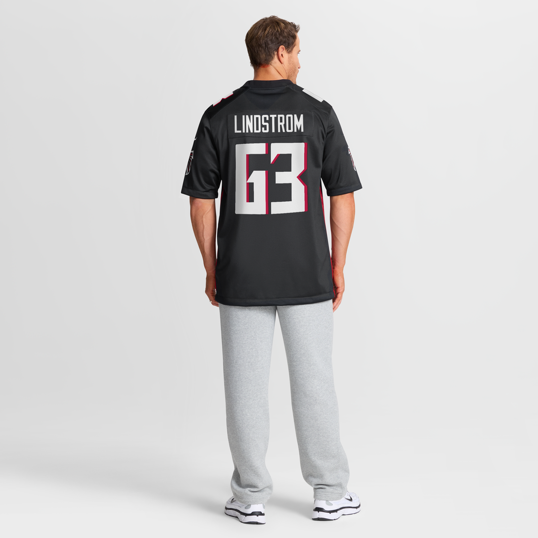 Men's Nike Atlanta Falcons Chris Lindstrom Black Game NFL Jersey