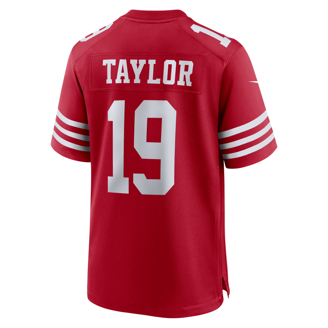 Men's Nike San Francisco 49ers Trent Taylor Scarlet Team Game NFL Jersey