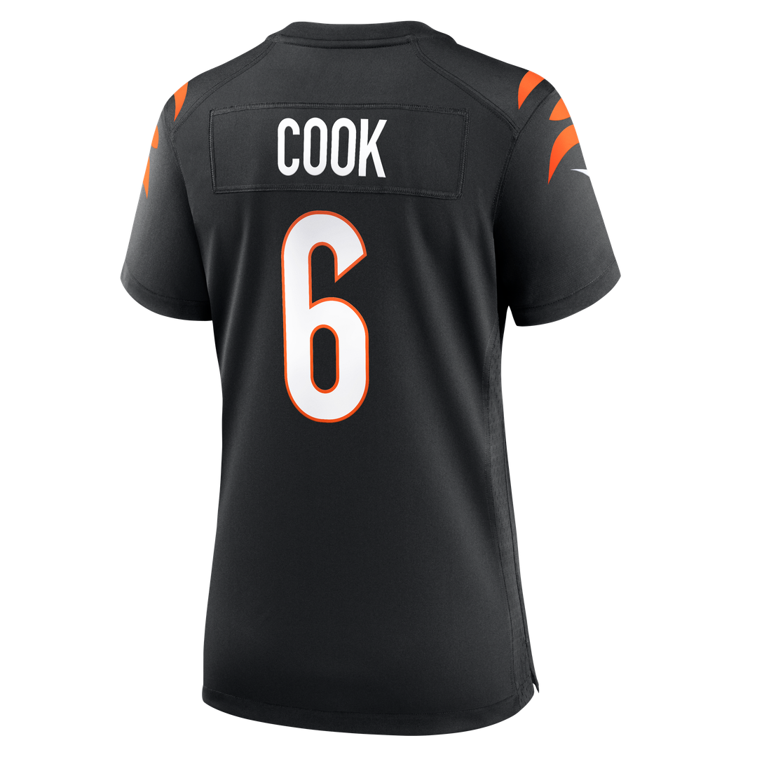 Women's Nike Cincinnati Bengals Bryan Cook Black Team Game NFL Jersey