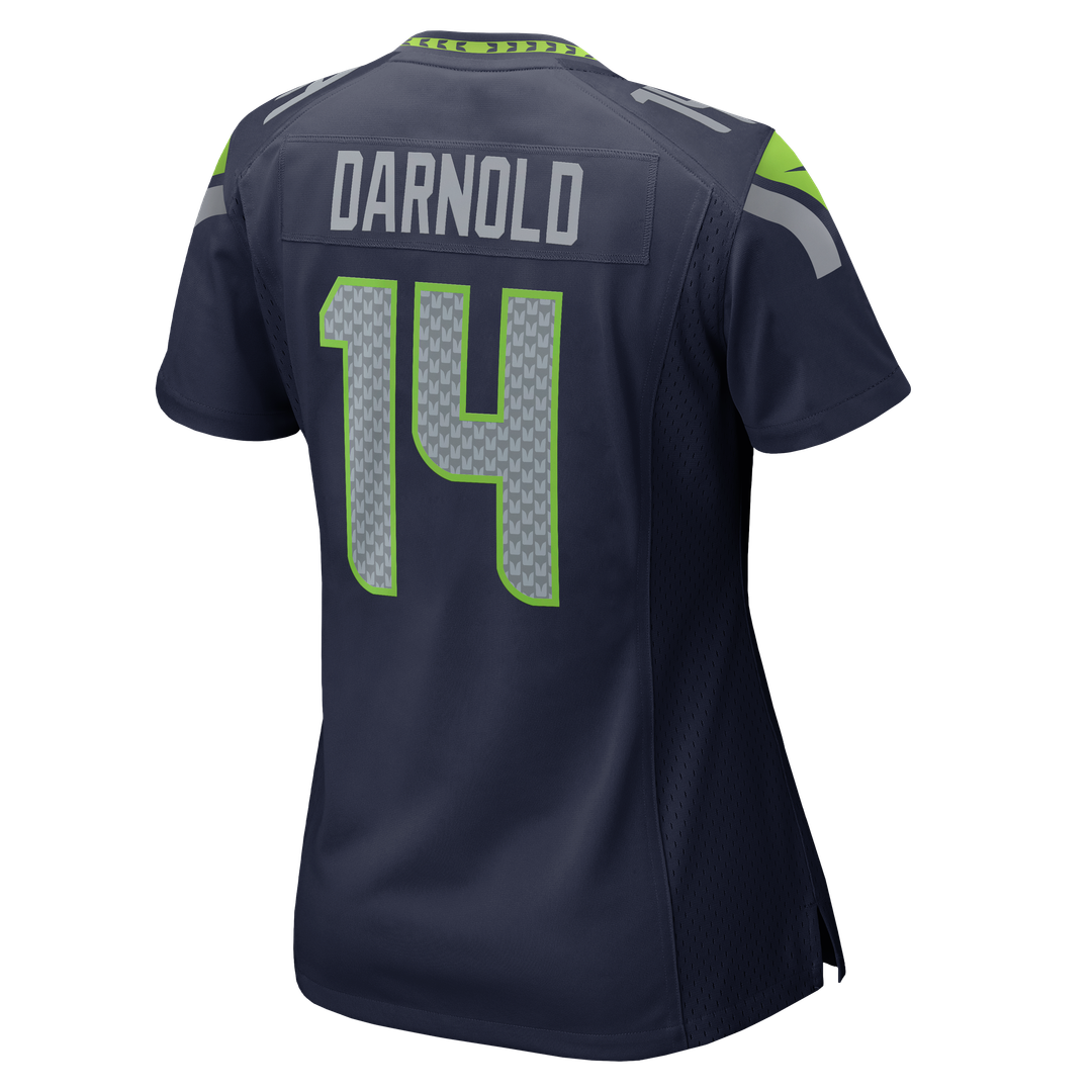 Women's Nike Seattle Seahawks Sam Darnold College Navy Super Bowl LX Patch Game NFL Jersey
