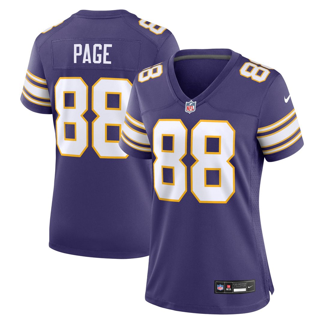 Women's Nike Minnesota Vikings Alan Page Purple Classic Retired Player NFL Jersey