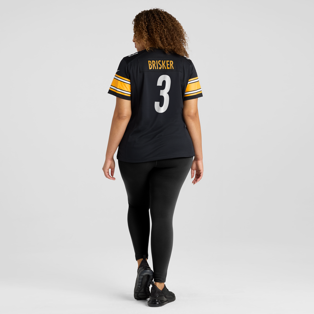 Women's Nike Pittsburgh Steelers Jaquan Brisker Black Team Game NFL Jersey