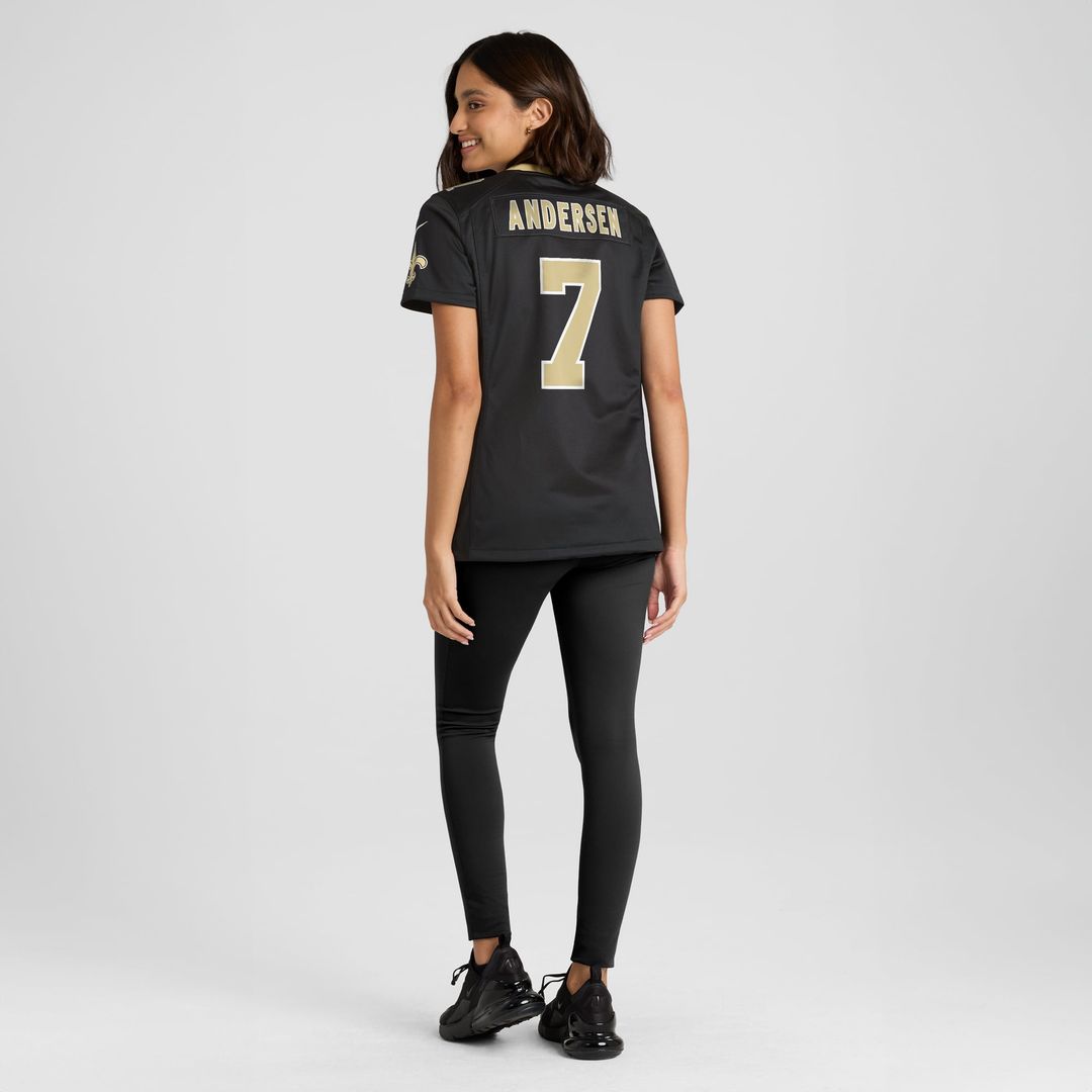 Women's Nike New Orleans Saints Morten Andersen Black Game Retired Player NFL Jersey