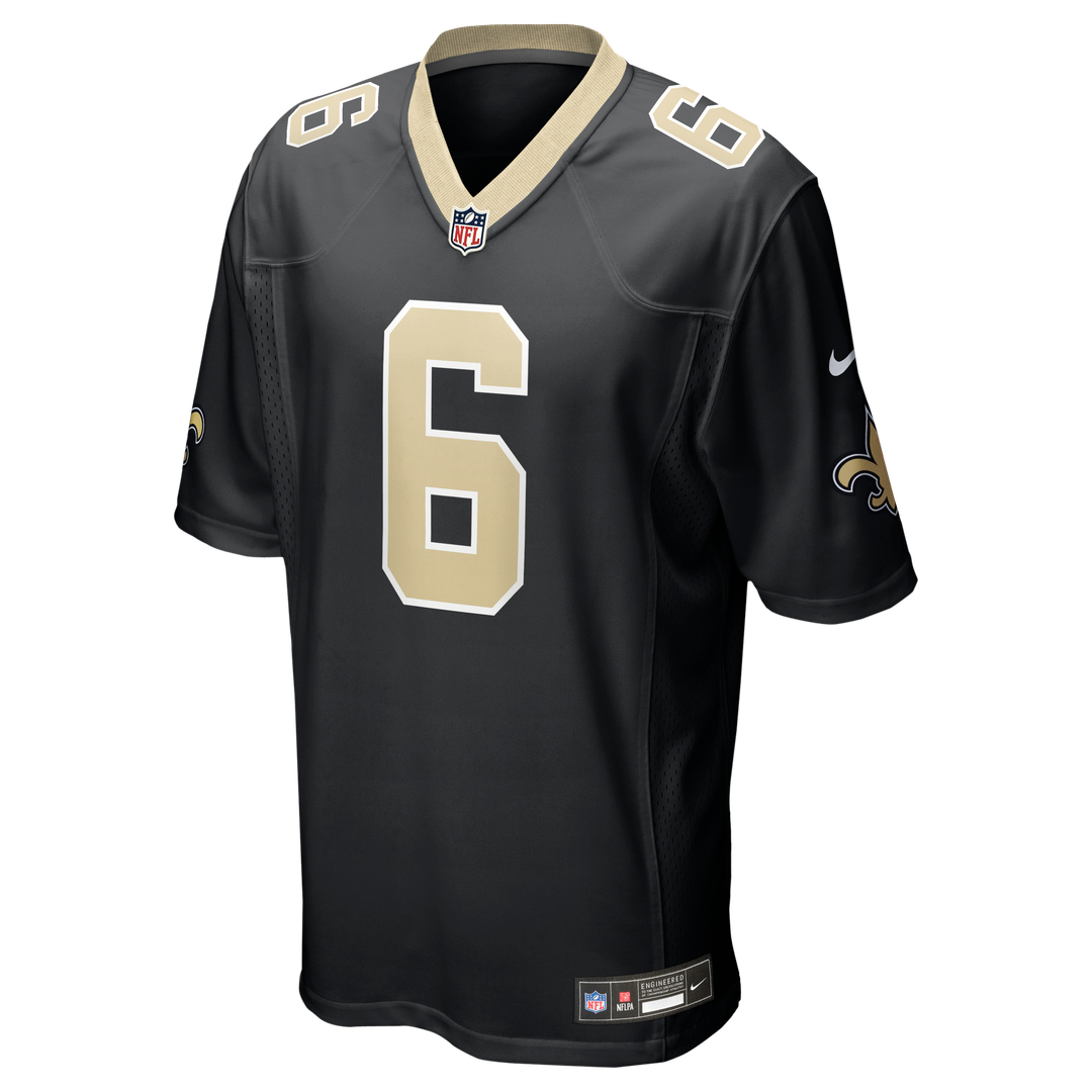 Men's Nike New Orleans Saints Tyler Shough Black Game NFL Jersey