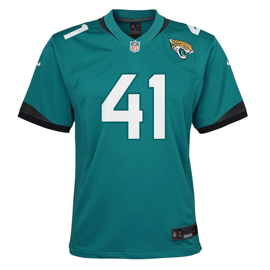 Youth Nike Jacksonville Jaguars Josh Hines-Allen Teal Game NFL Jersey