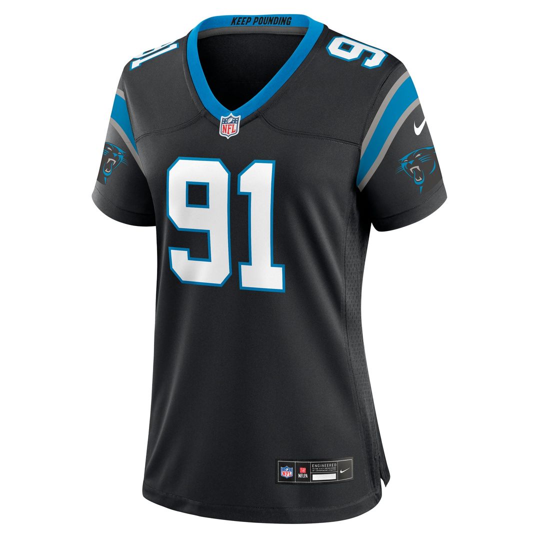 Women's Nike Carolina Panthers Patrick Jones II Black Team Game NFL Jersey
