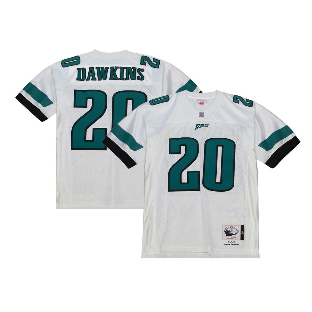 Men's Mitchell & Ness Philadelphia Eagles Brian Dawkins White 1996 Authentic Throwback Retired Player NFL Jersey