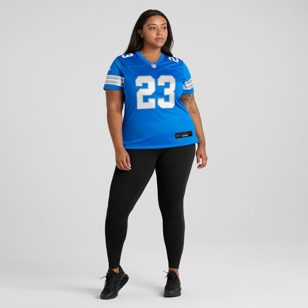 Women's Nike Detroit Lions Rock Ya-Sin Blue Team Game NFL Jersey