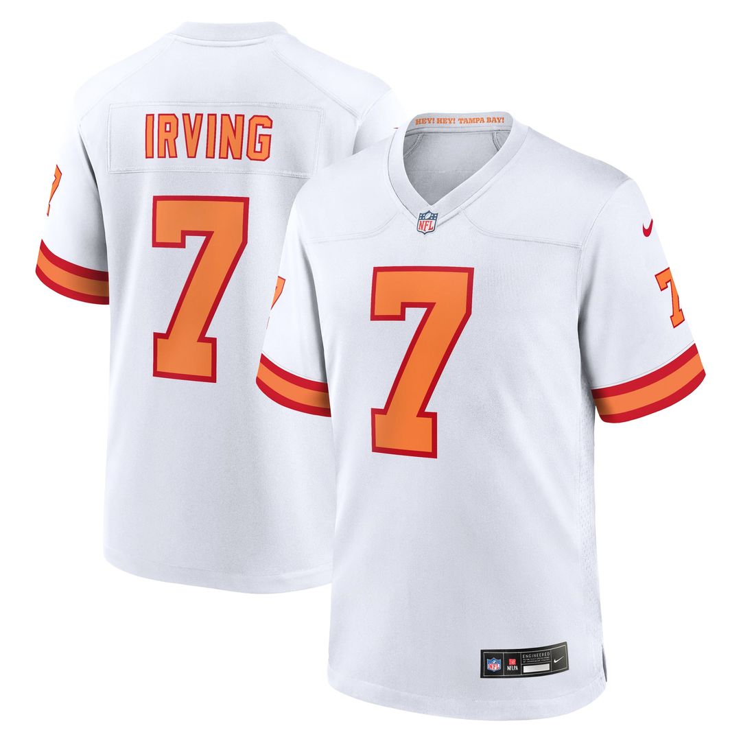 Men's Nike Tampa Bay Buccaneers Bucky Irving '76 White Game NFL Jersey