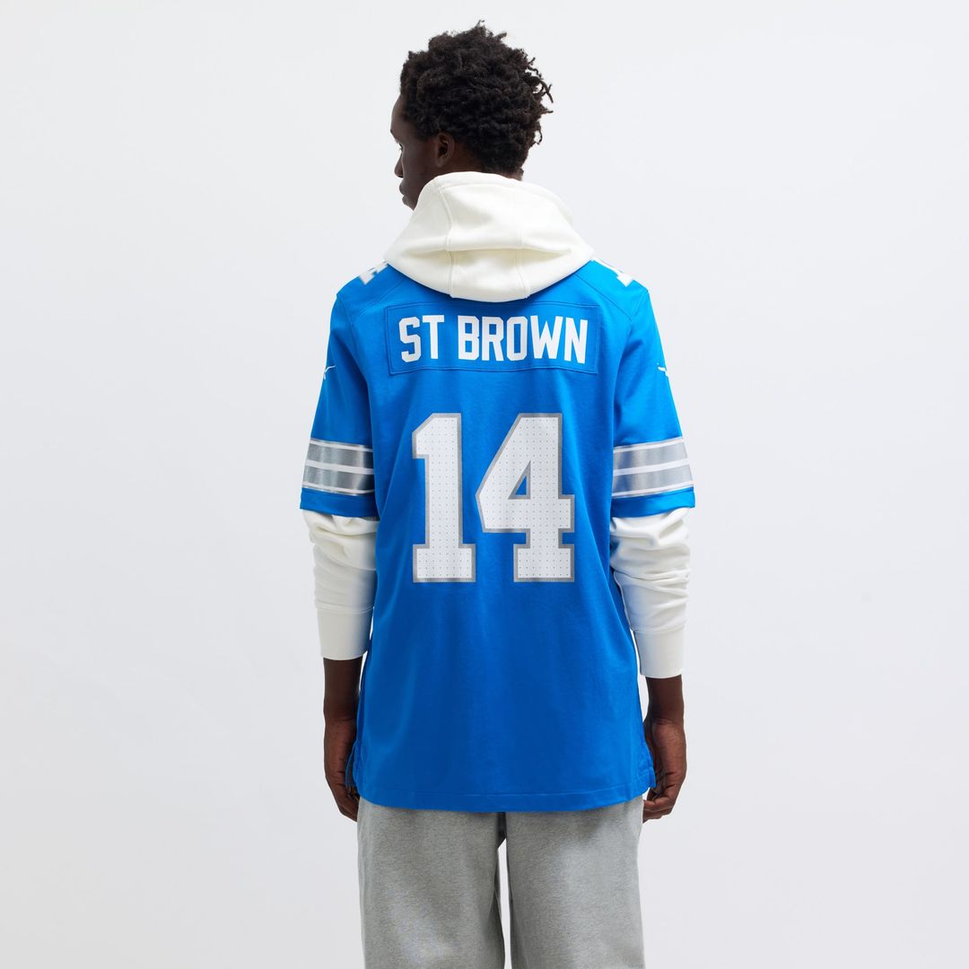 Men's Nike Detroit Lions Amon-Ra St. Brown Black 2nd Alternate Game NFL Jersey