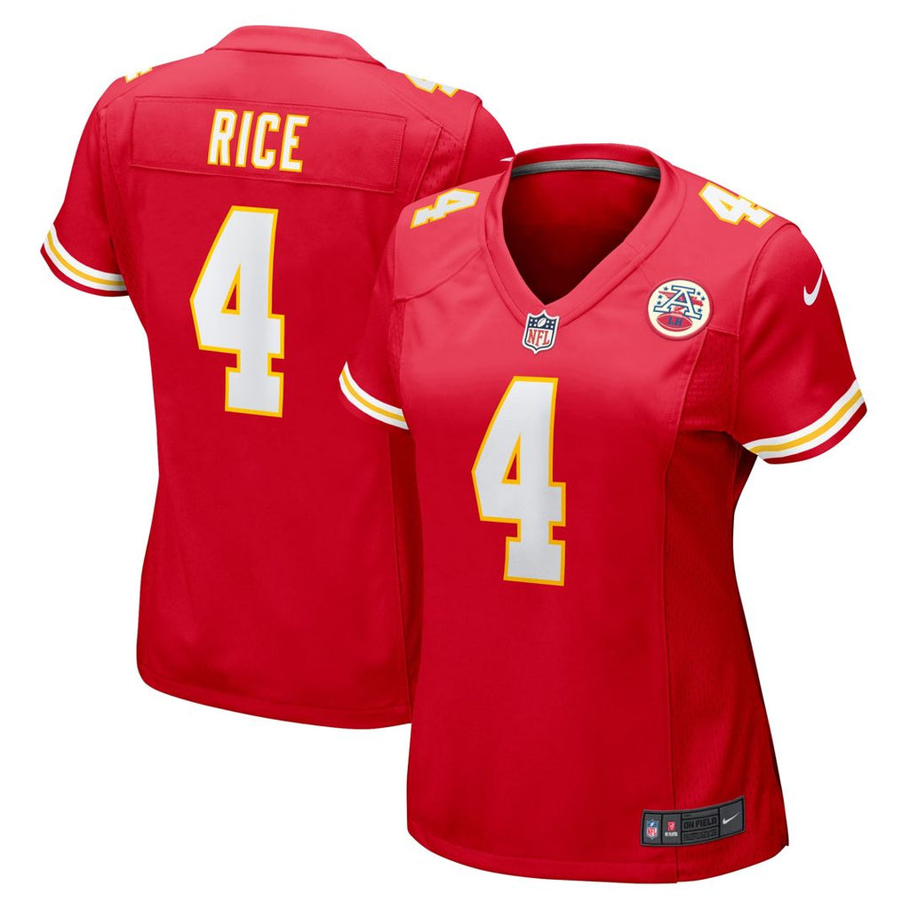 Women's Nike Kansas City Chiefs Rashee Rice Red Game NFL Jersey