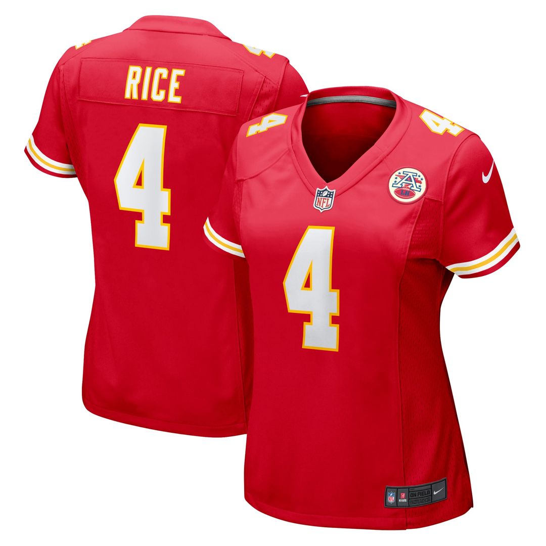 Women's Nike Kansas City Chiefs Rashee Rice Red Game NFL Jersey