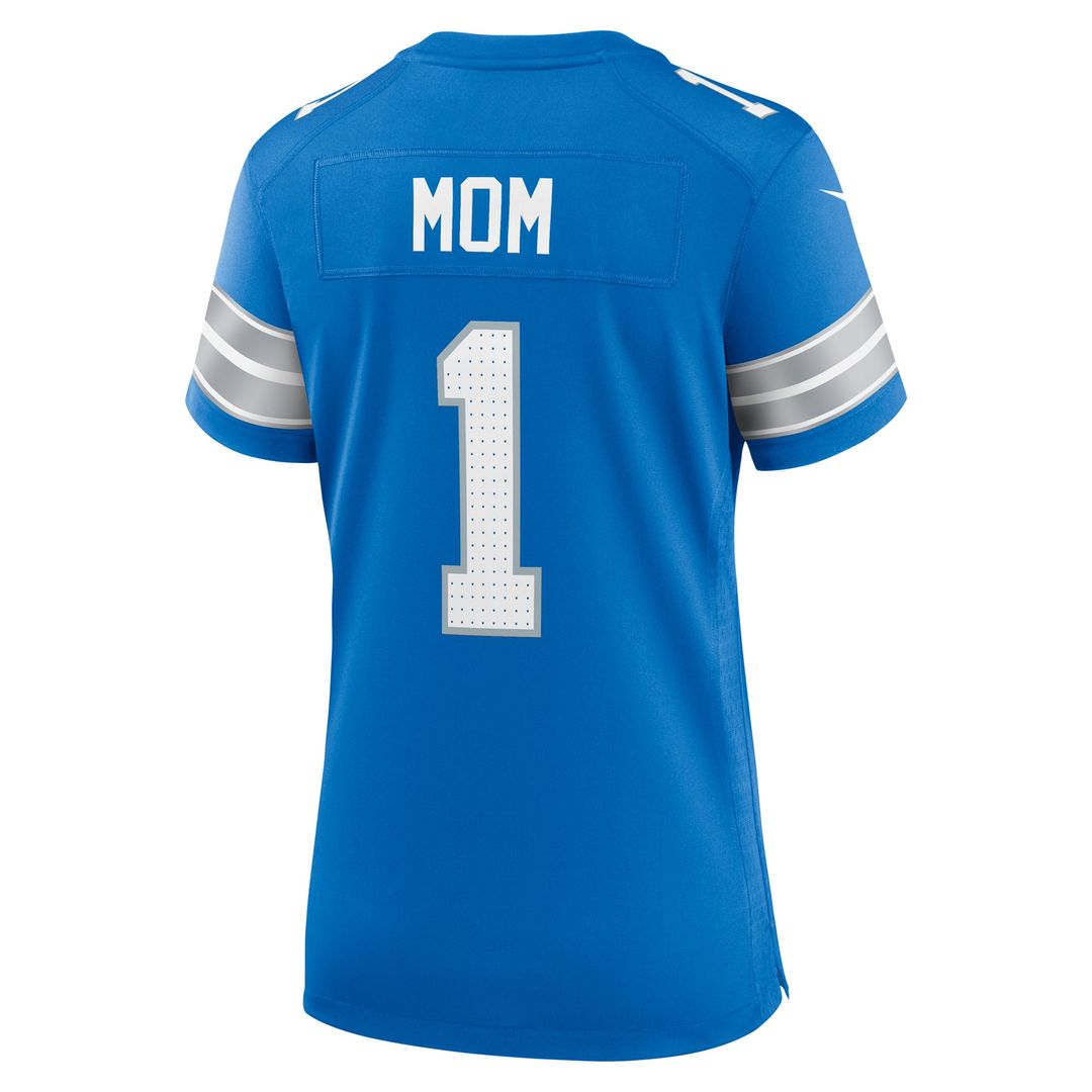 Men's Nike Detroit Lions Number 1 Mom Blue Game NFL Jersey