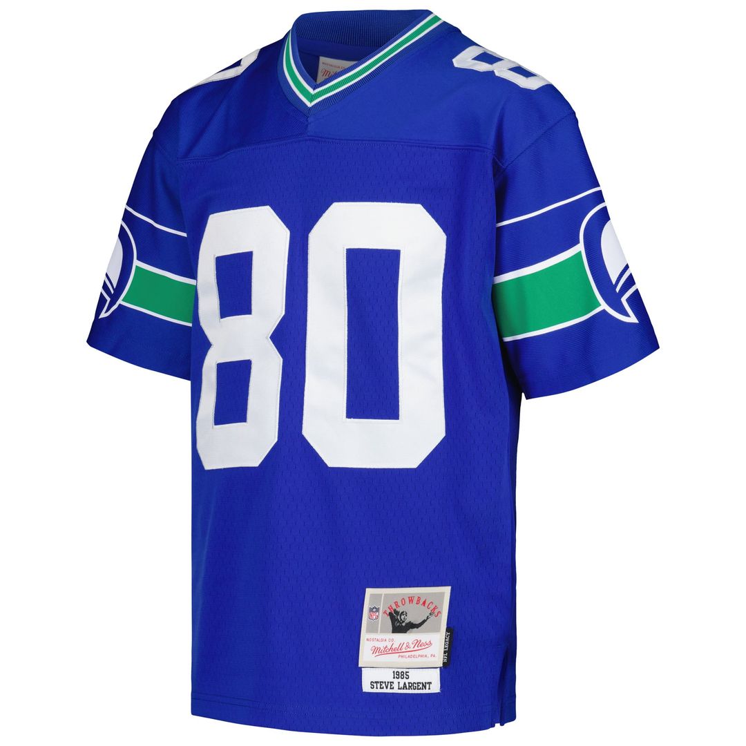Youth Mitchell & Ness Seattle Seahawks Steve Largent Royal 1985 Retired Player Legacy NFL Jersey
