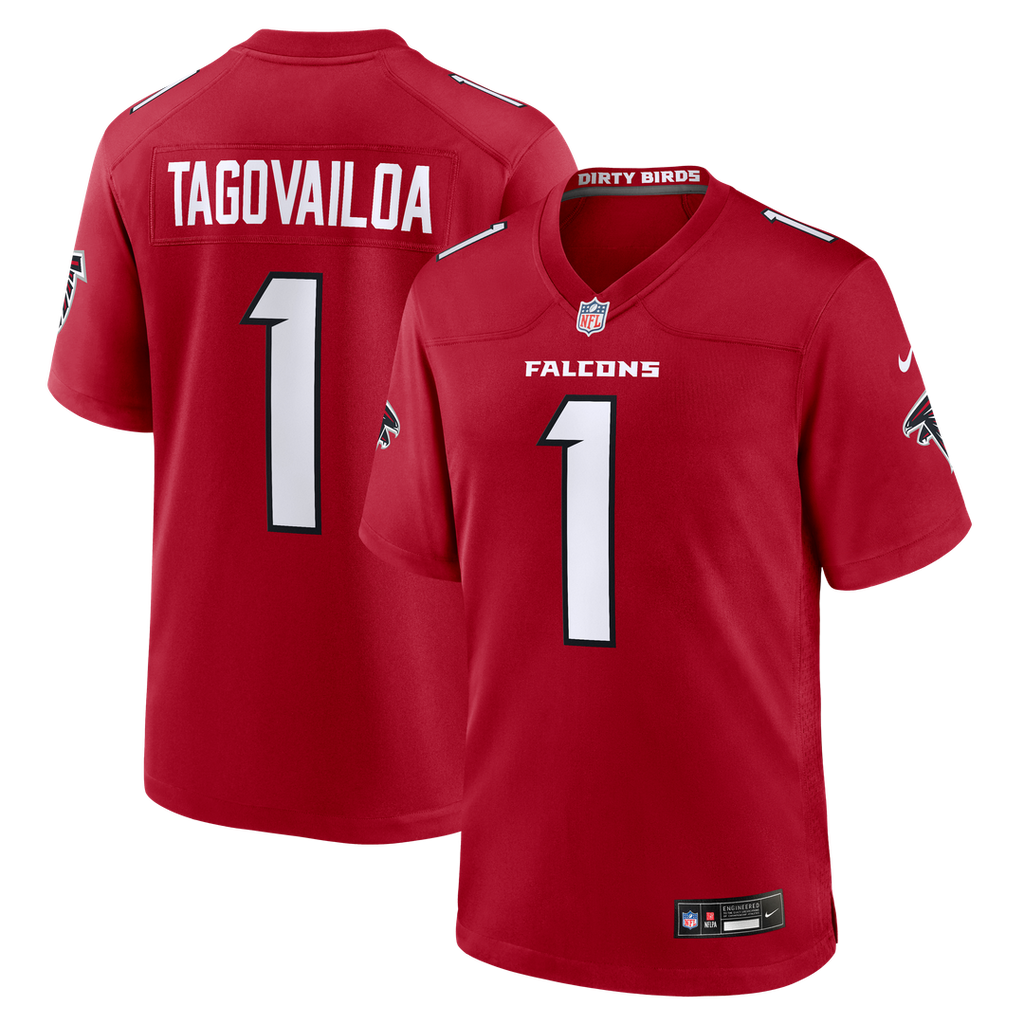 Men's Nike Atlanta Falcons Tua Tagovailoa Red Game NFL Jersey