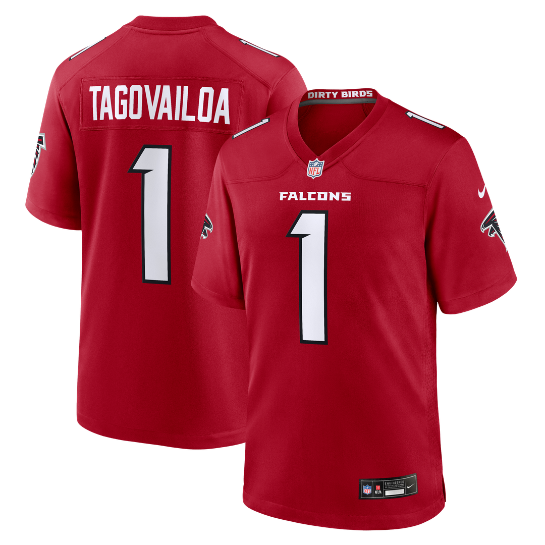 Men's Nike Atlanta Falcons Tua Tagovailoa Red Game NFL Jersey