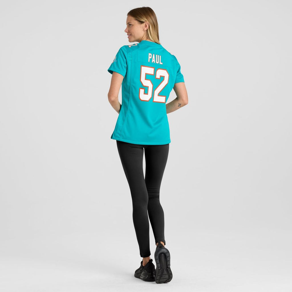 Women's Nike Miami Dolphins Patrick Paul Aqua Game NFL Jersey