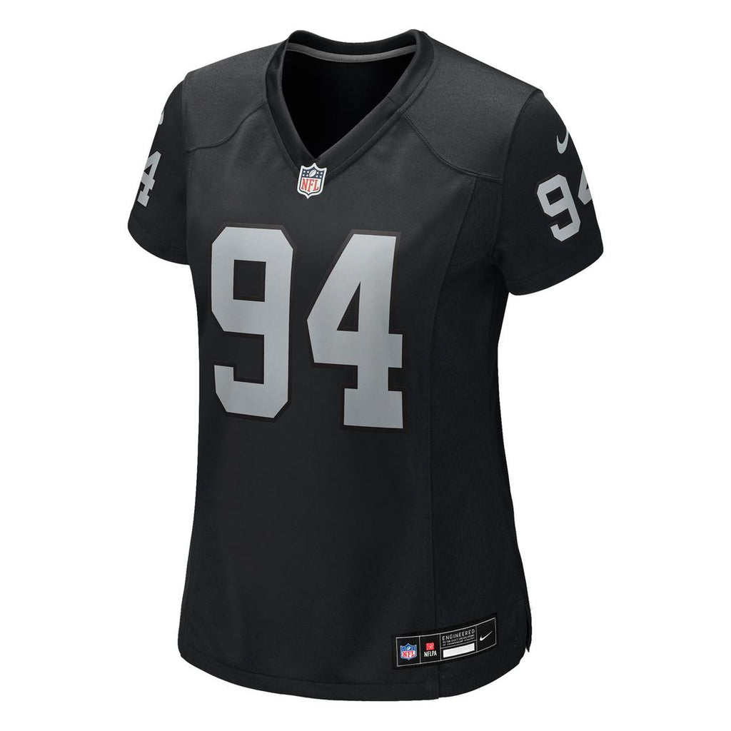 Women's Nike Las Vegas Raiders Christian Wilkins Black Team Game NFL Jersey