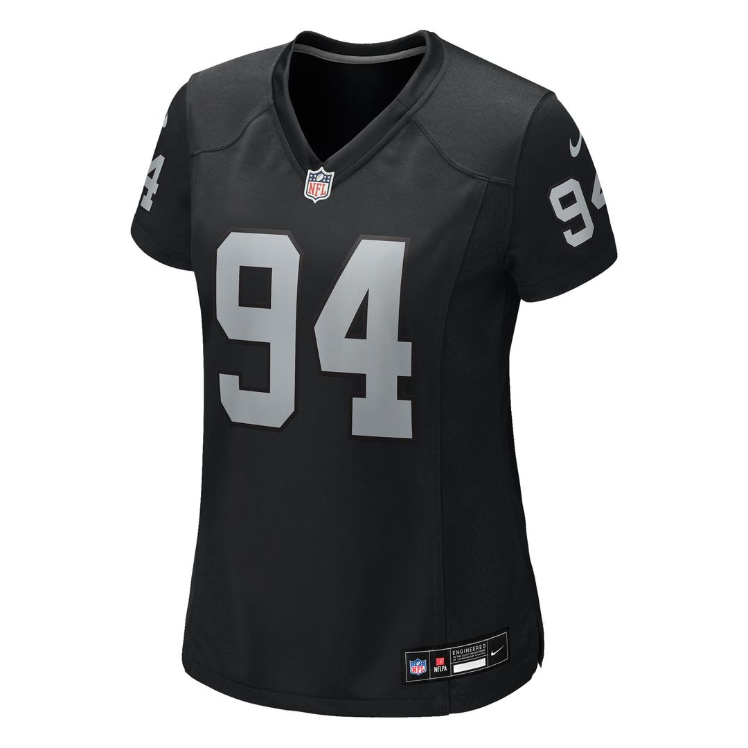 Women's Nike Las Vegas Raiders Christian Wilkins Black Team Game NFL Jersey
