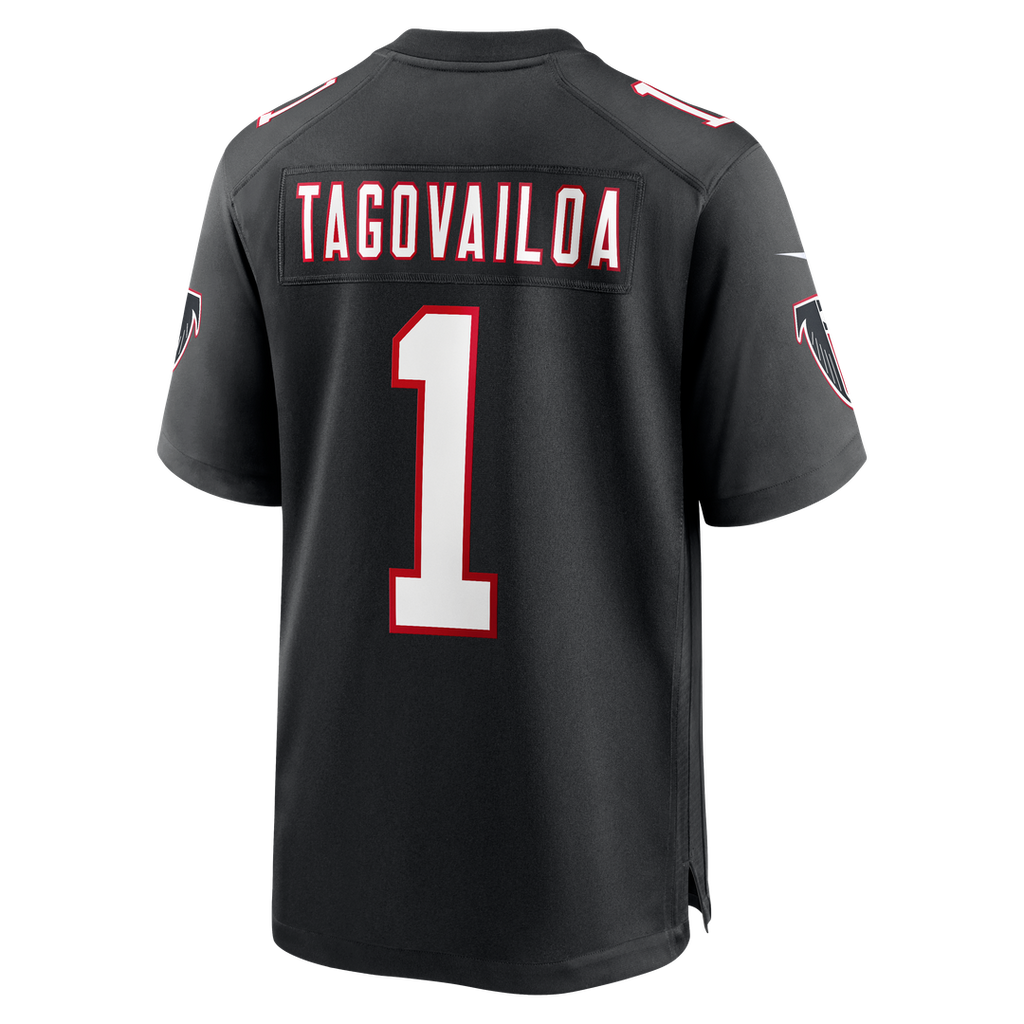 Men's Nike Atlanta Falcons Tua Tagovailoa Black Alternate Game NFL Jersey