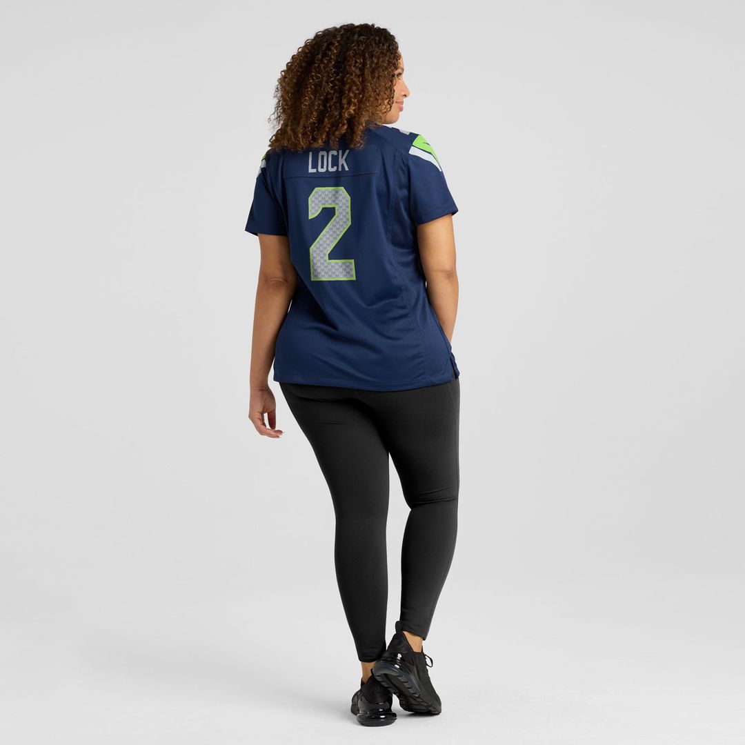 Women's Nike Seattle Seahawks Drew Lock College Navy Team Game NFL Jersey