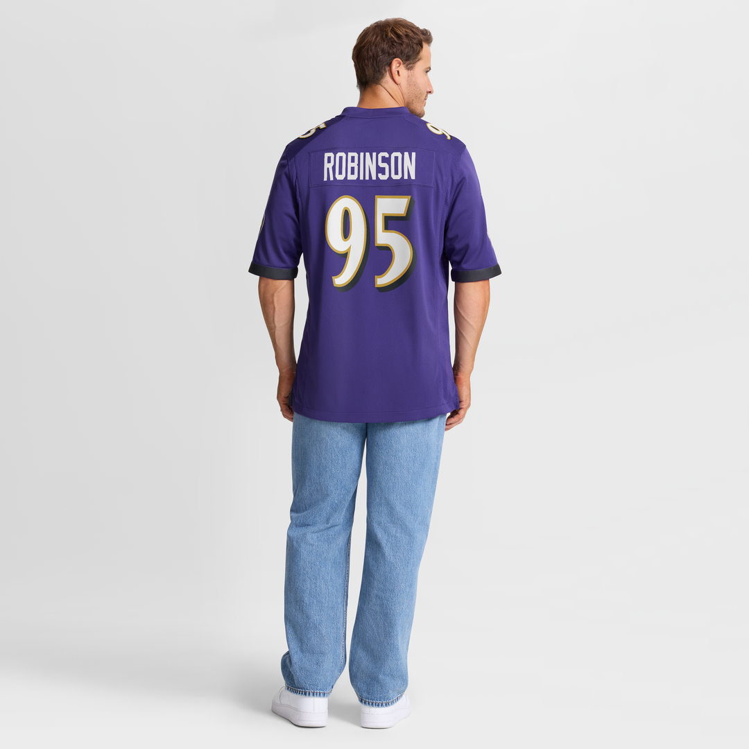 Men's Nike Baltimore Ravens Tavius Robinson Purple Team Game NFL Jersey