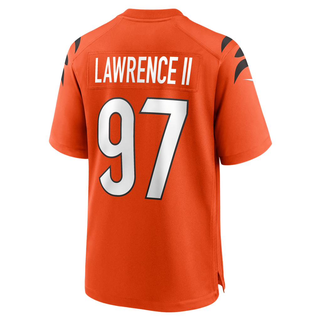 Men's Nike Cincinnati Bengals Dexter Lawrence II Orange Game NFL Jersey