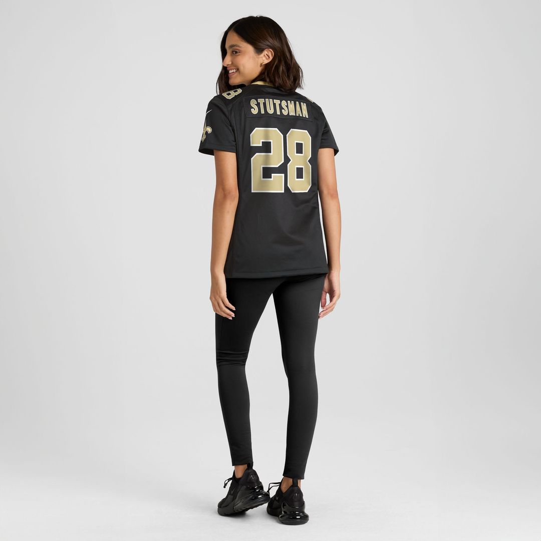 Women's Nike New Orleans Saints Danny Stutsman Black Team Game NFL Jersey