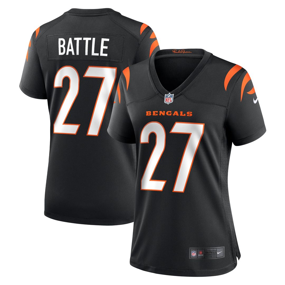 Women's Nike Cincinnati Bengals Jordan Battle Black Team Game NFL Jersey