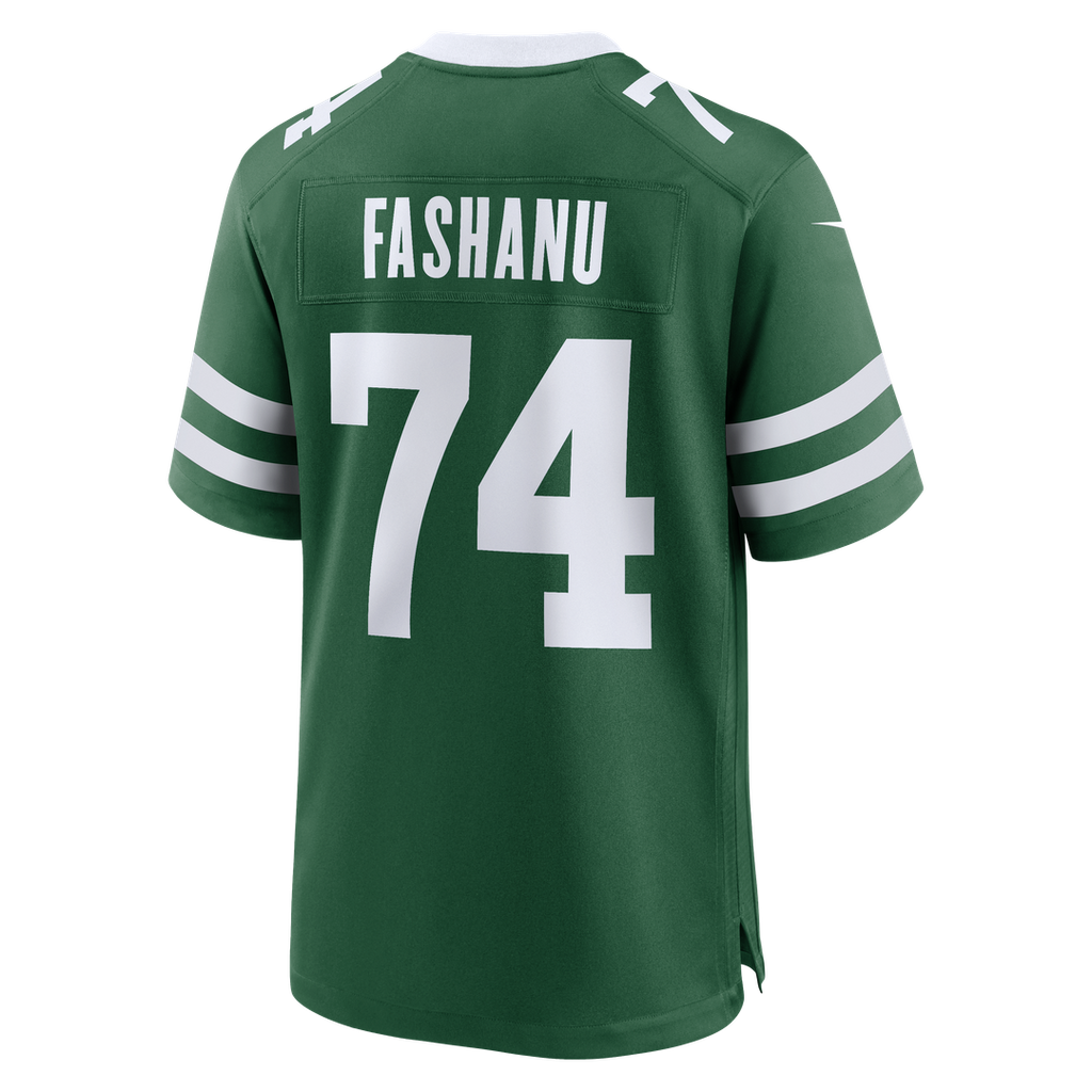 Men's Nike New York Jets Olu Fashanu Gotham Green Player Game NFL Jersey